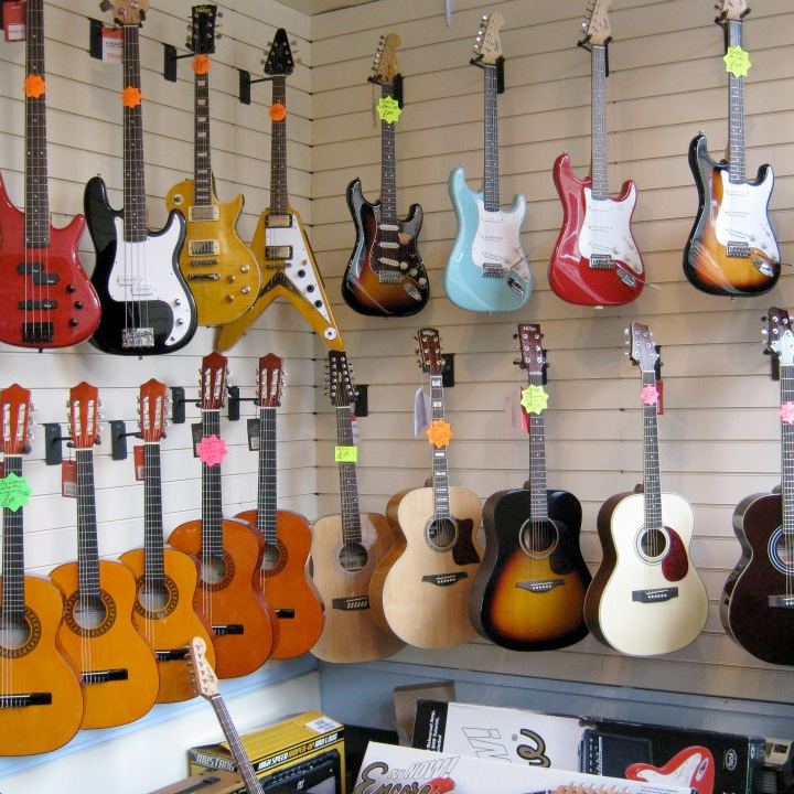 Guitars, Ukuleles, Instruments